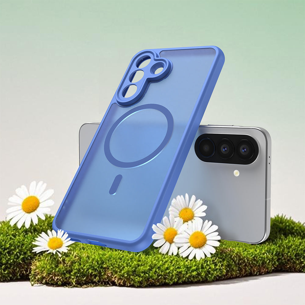MagSafe hoesje voor Samsung Galaxy A56 A566, Techsuit, HaloFrost II, Blauw
