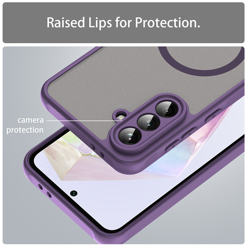 Coque MagSafe pour Samsung Galaxy A56 A566, Techsuit, HaloFrost II, Violet