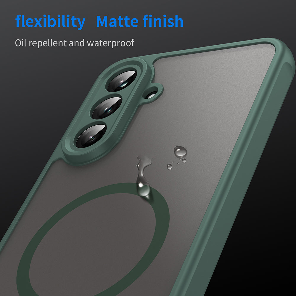 Coque MagSafe pour Samsung Galaxy A56 A566, Techsuit, HaloFrost II, Vert