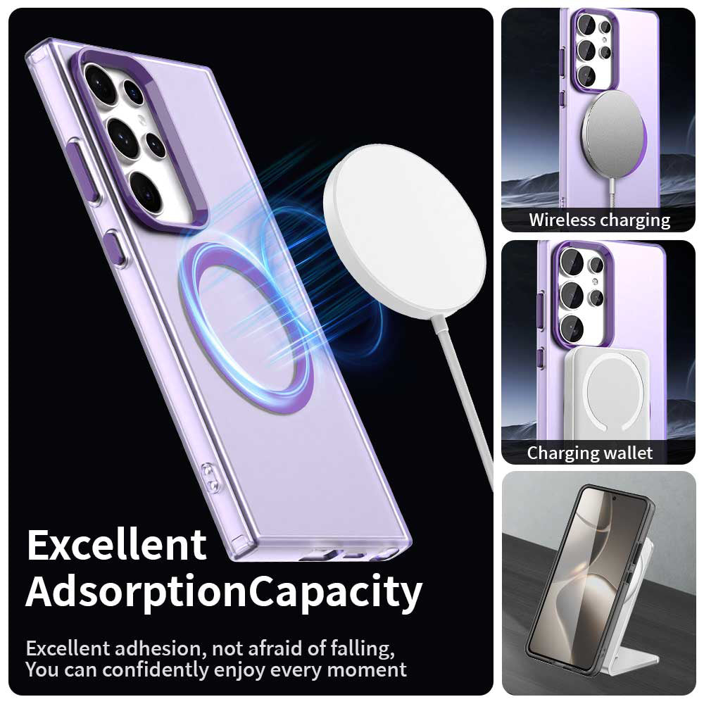 Coque MagSafe pour Samsung Galaxy S23 Ultra S918, Techsuit, CandyCase, Violet