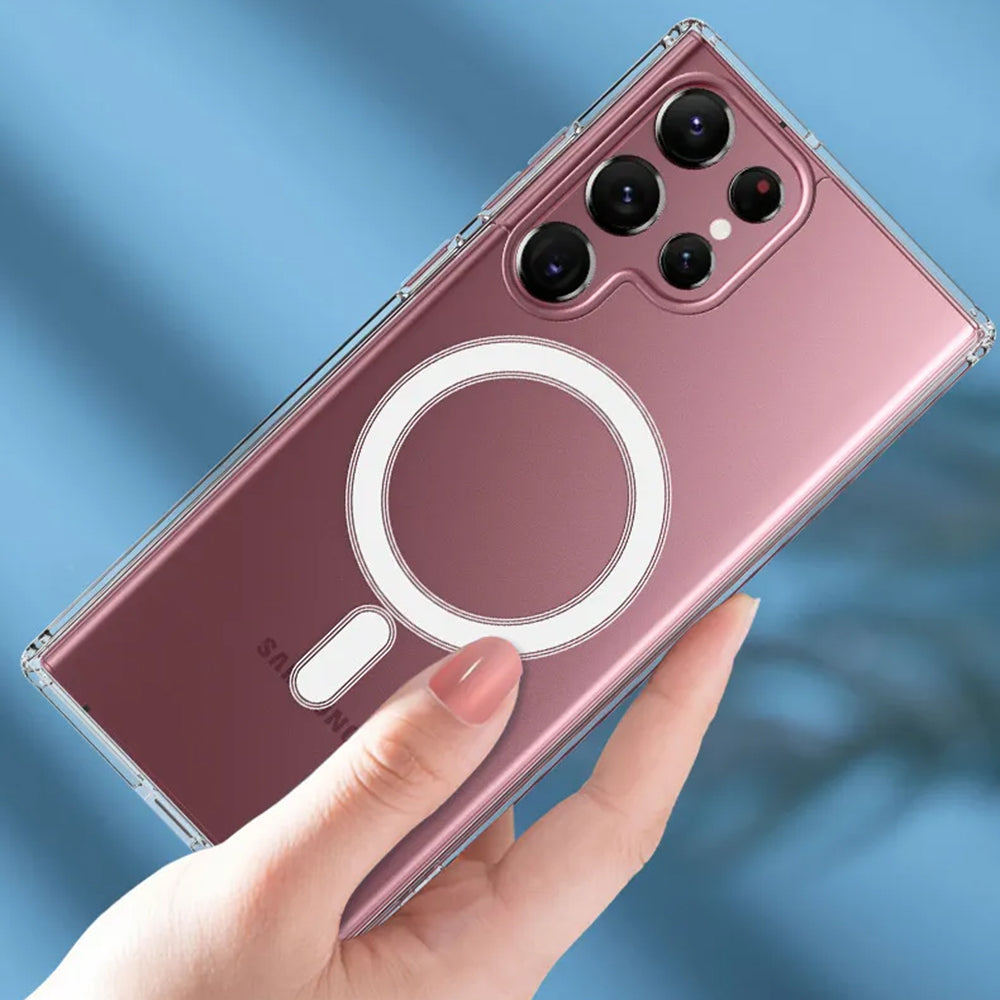 Coque MagSafe pour Samsung Galaxy S23 Ultra S918, Techsuit, Pro, Noire