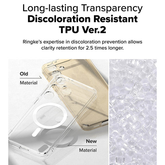 MagSafe Case for Samsung Galaxy S24 FE S721, Ringke, Fusion, Transparent