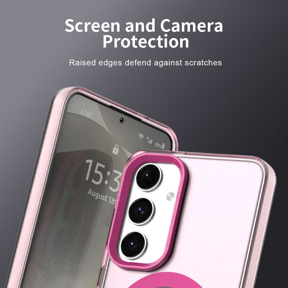 Coque MagSafe pour Samsung Galaxy S24 FE S721, Techsuit, CandyCase, Rose
