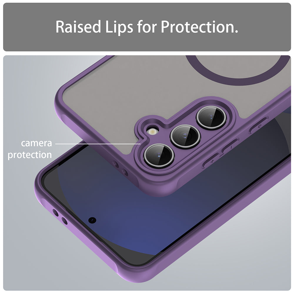 Coque MagSafe pour Samsung Galaxy S24 FE S721, Techsuit, HaloFrost II, Violet