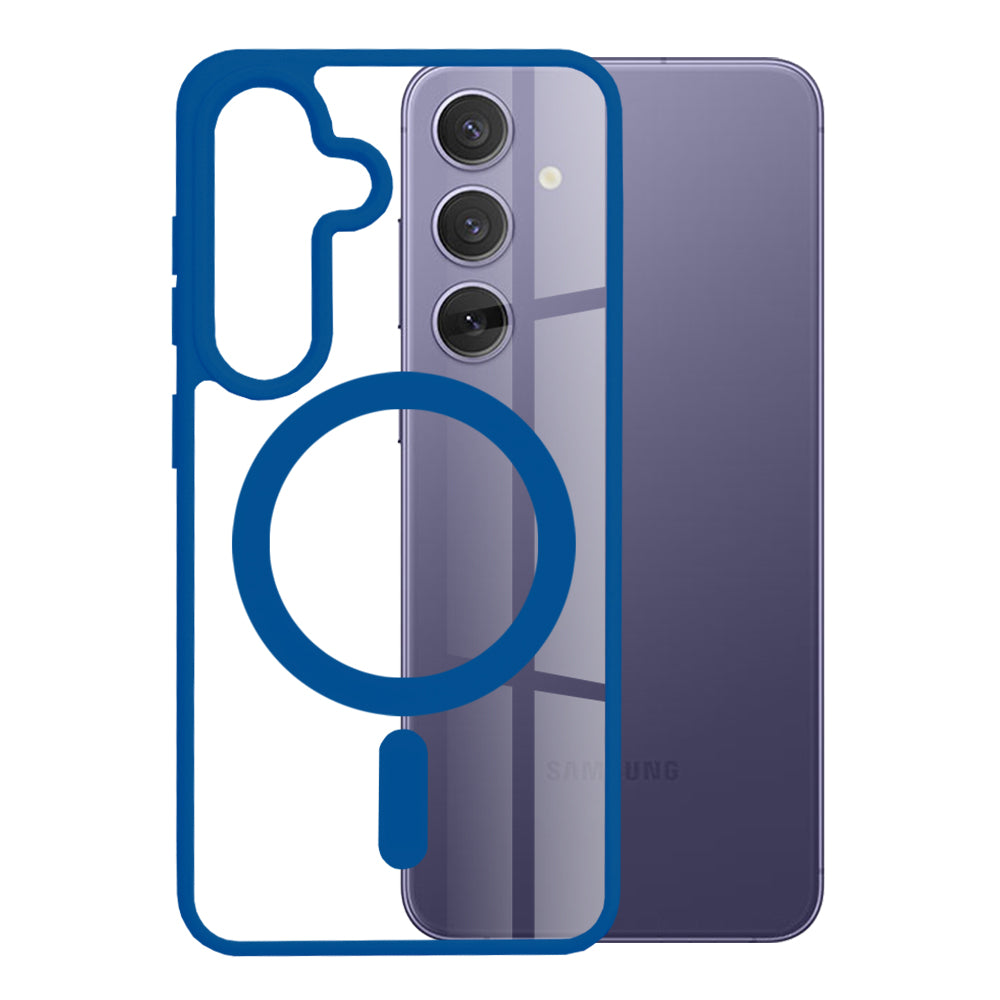 Coque MagSafe pour Samsung Galaxy S24+ S926, Techsuit, Pro, Bleue