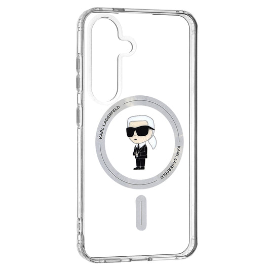 MagSafe Case for Samsung Galaxy S24 S921, Karl Lagerfeld, IML Ikonik Karl, Transparent