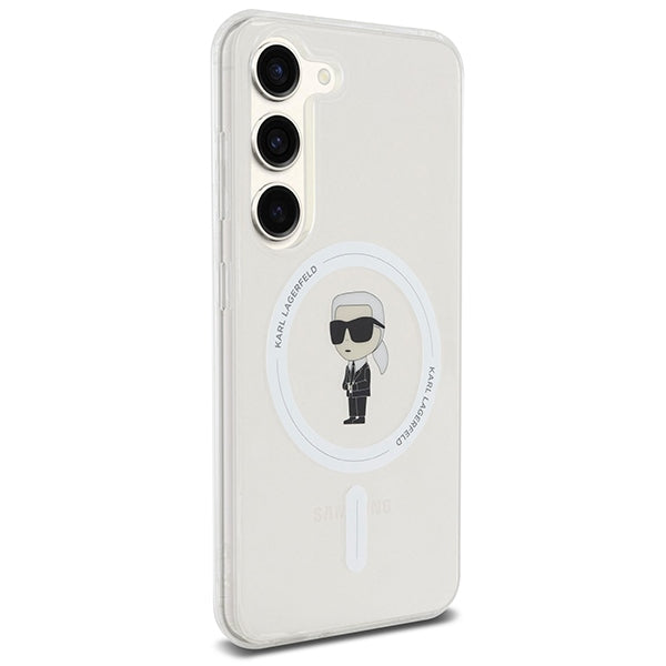 Housse MagSafe pour Samsung Galaxy S24 S921, Karl Lagerfeld, IML Ikonik Karl, Transparente