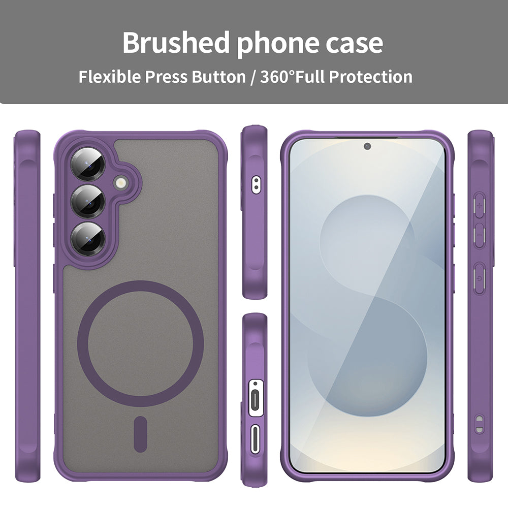 Coque MagSafe pour Samsung Galaxy S24 S921, Techsuit, HaloFrost II, Violet