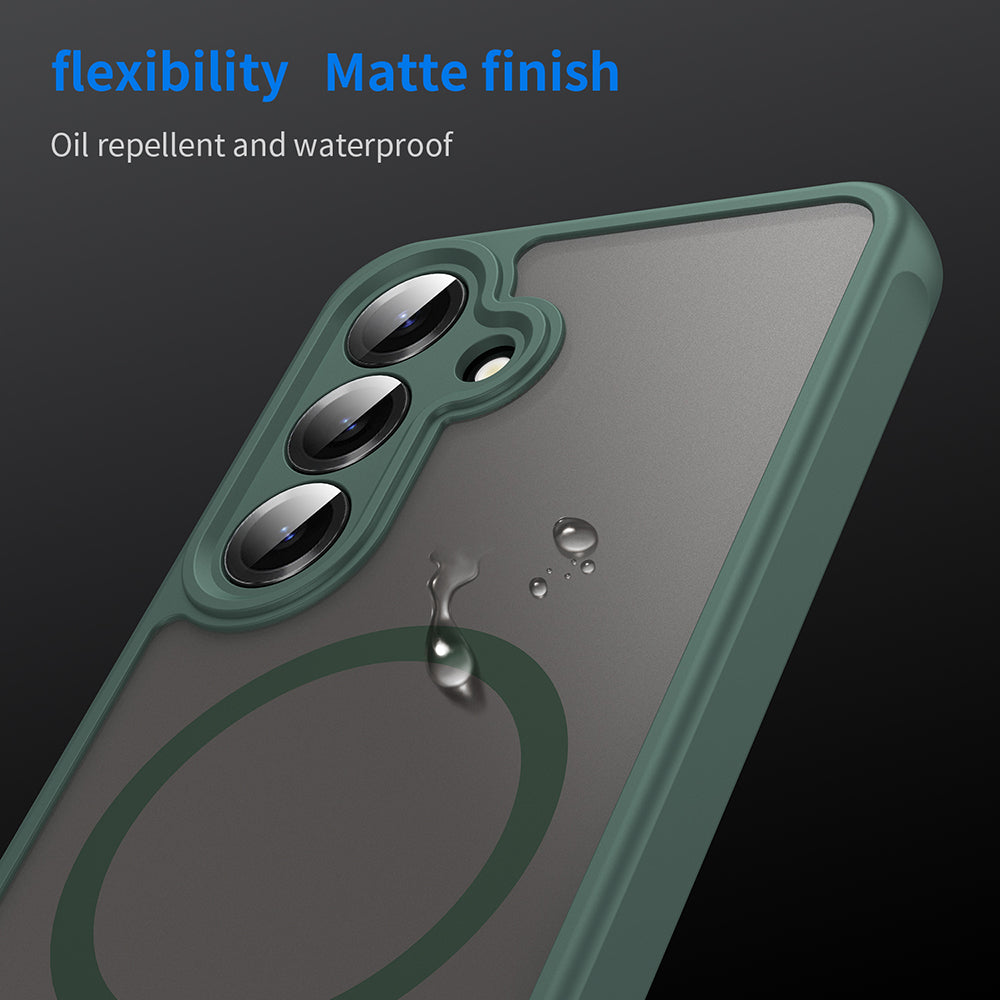 Coque MagSafe pour Samsung Galaxy S24 S921, Techsuit, HaloFrost II, Vert
