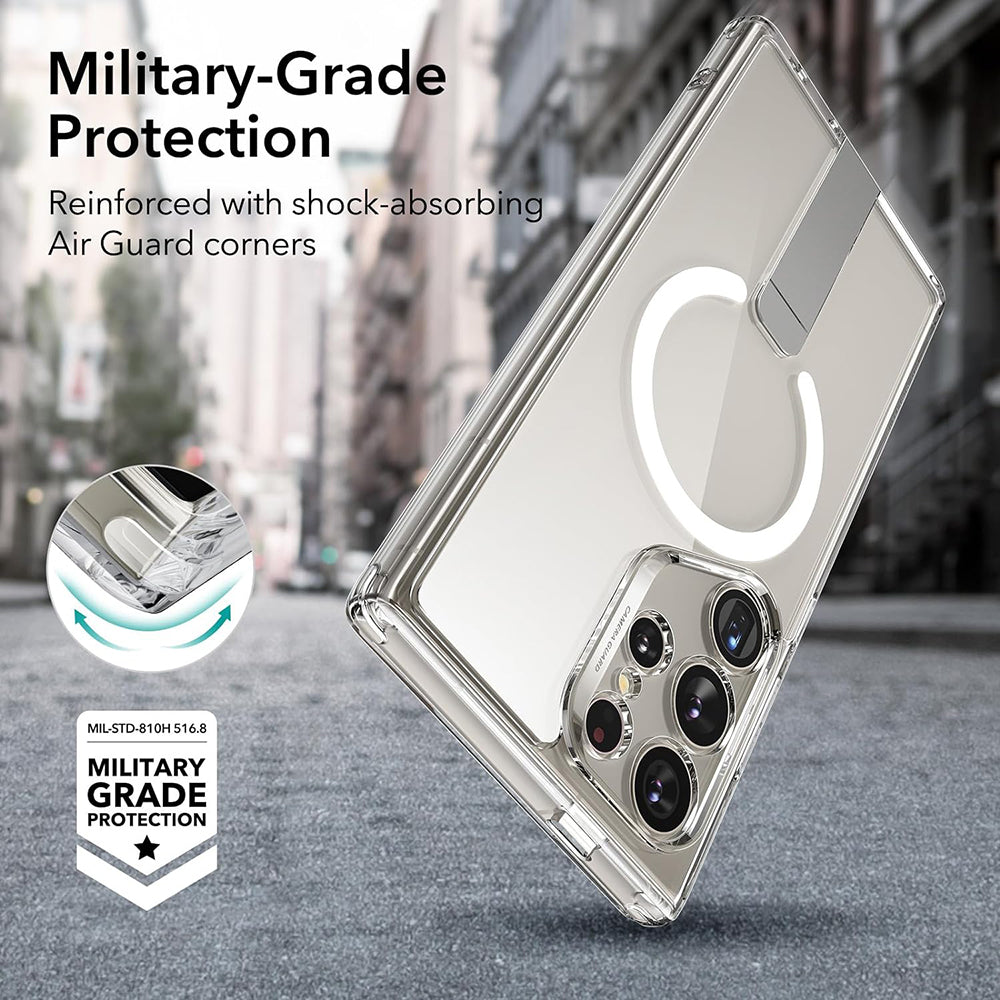 Coque MagSafe pour Samsung Galaxy S24 Ultra S928, ESR, Boost Flickstand, Transparente