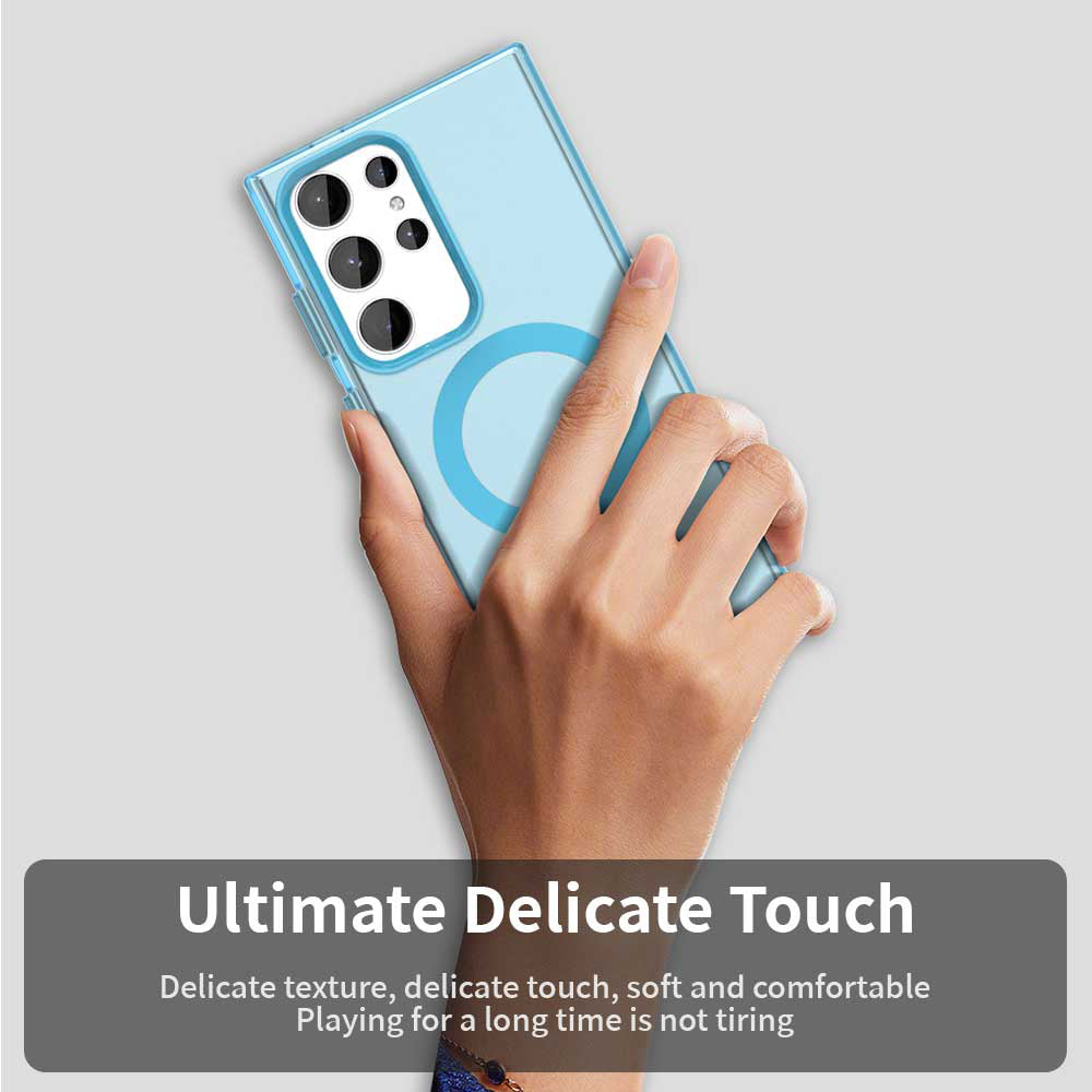 Coque MagSafe pour Samsung Galaxy S24 Ultra S928, Techsuit, CandyCase, Bleue