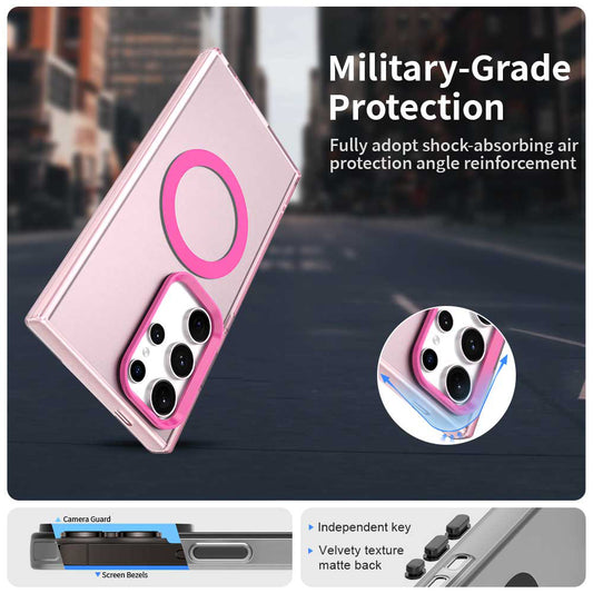 MagSafe Case for Samsung Galaxy S24 Ultra S928, Techsuit, CandyCase, Pink