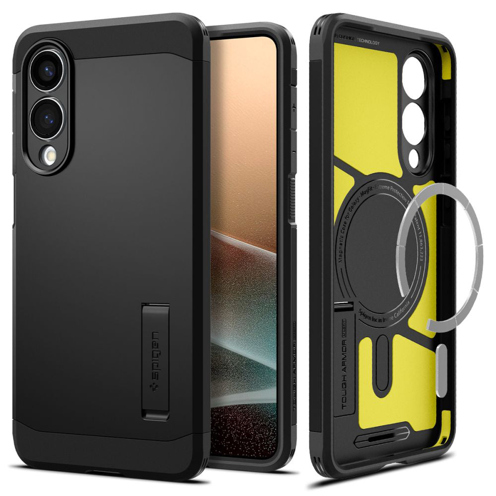 MagSafe hoesje voor Samsung Galaxy S25 Edge S937, Spigen, Tough Armor, Zwart ACS09422