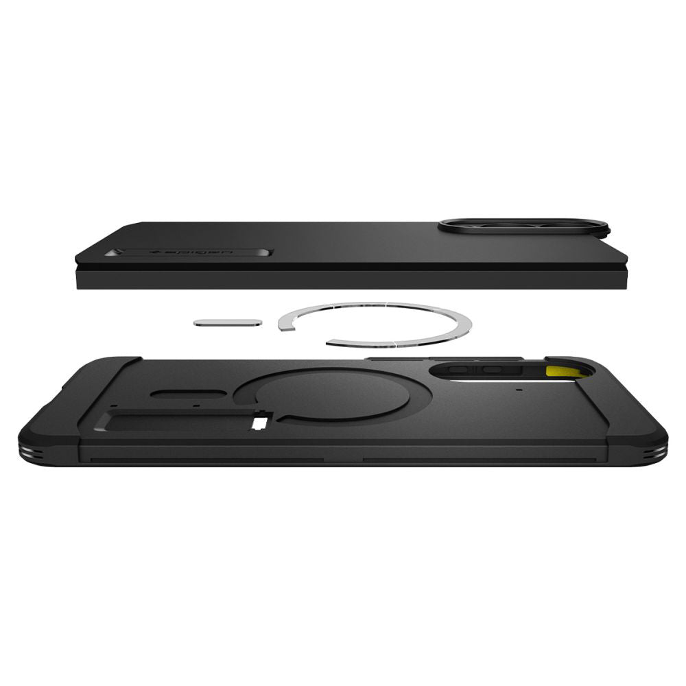 MagSafe hoesje voor Samsung Galaxy S25 Edge S937, Spigen, Tough Armor, Zwart ACS09422
