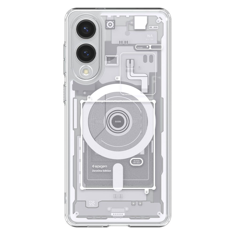 Hoes MagSafe voor Samsung Galaxy S25 Edge S937, Spigen, Ultra Hybrid Zero One, Wit ACS09417