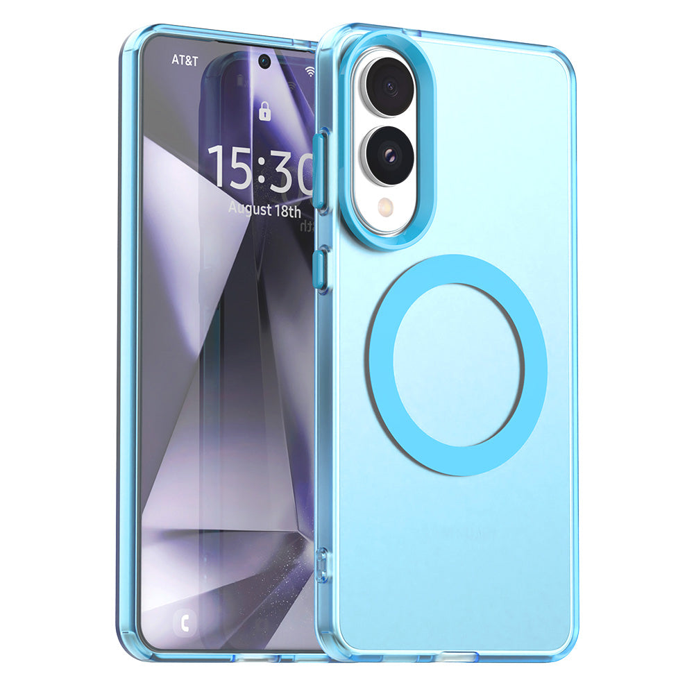 Coque MagSafe pour Samsung Galaxy S25 Edge S937, Techsuit, CandyCase, Bleue