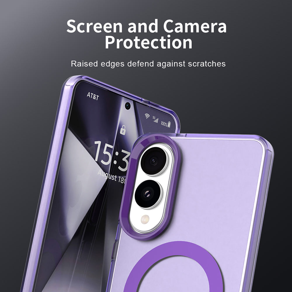 Coque MagSafe pour Samsung Galaxy S25 Edge S937, Techsuit, CandyCase, Violet