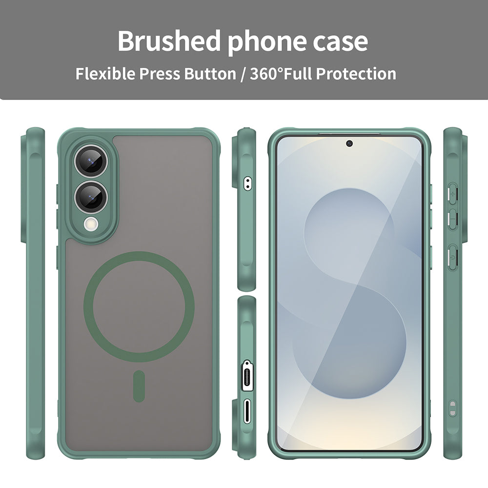 Coque MagSafe pour Samsung Galaxy S25 Edge S937, Techsuit, HaloFrost II, Vert