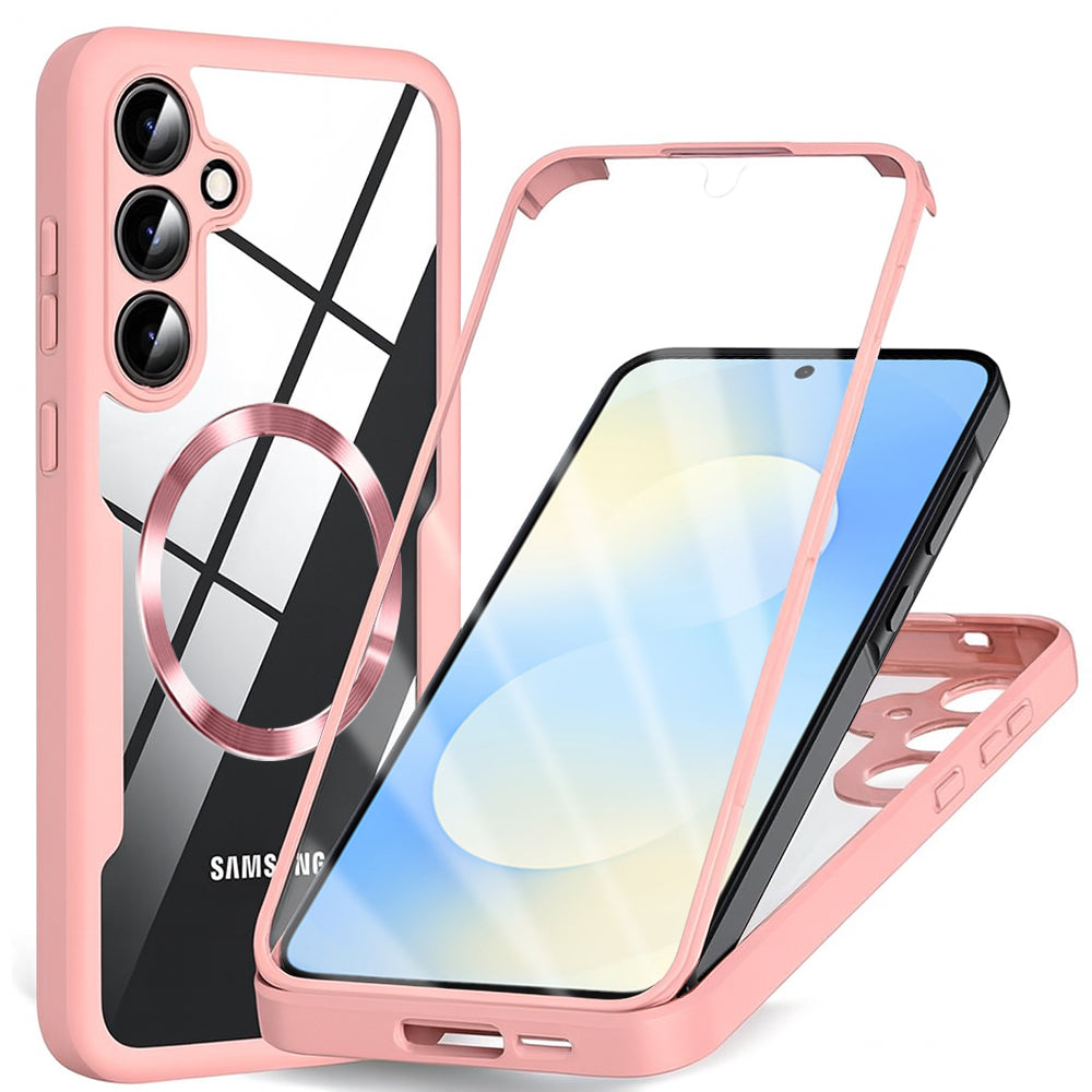 MagSafe hoes voor Samsung Galaxy S25 FE, Techsuit, ColorVerse 360, Roze