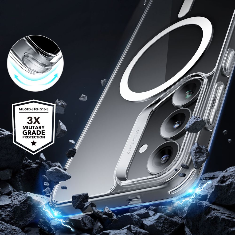 MagSafe hoesje voor Samsung Galaxy S25+ S936, ESR, Classic Hybrid, Transparant