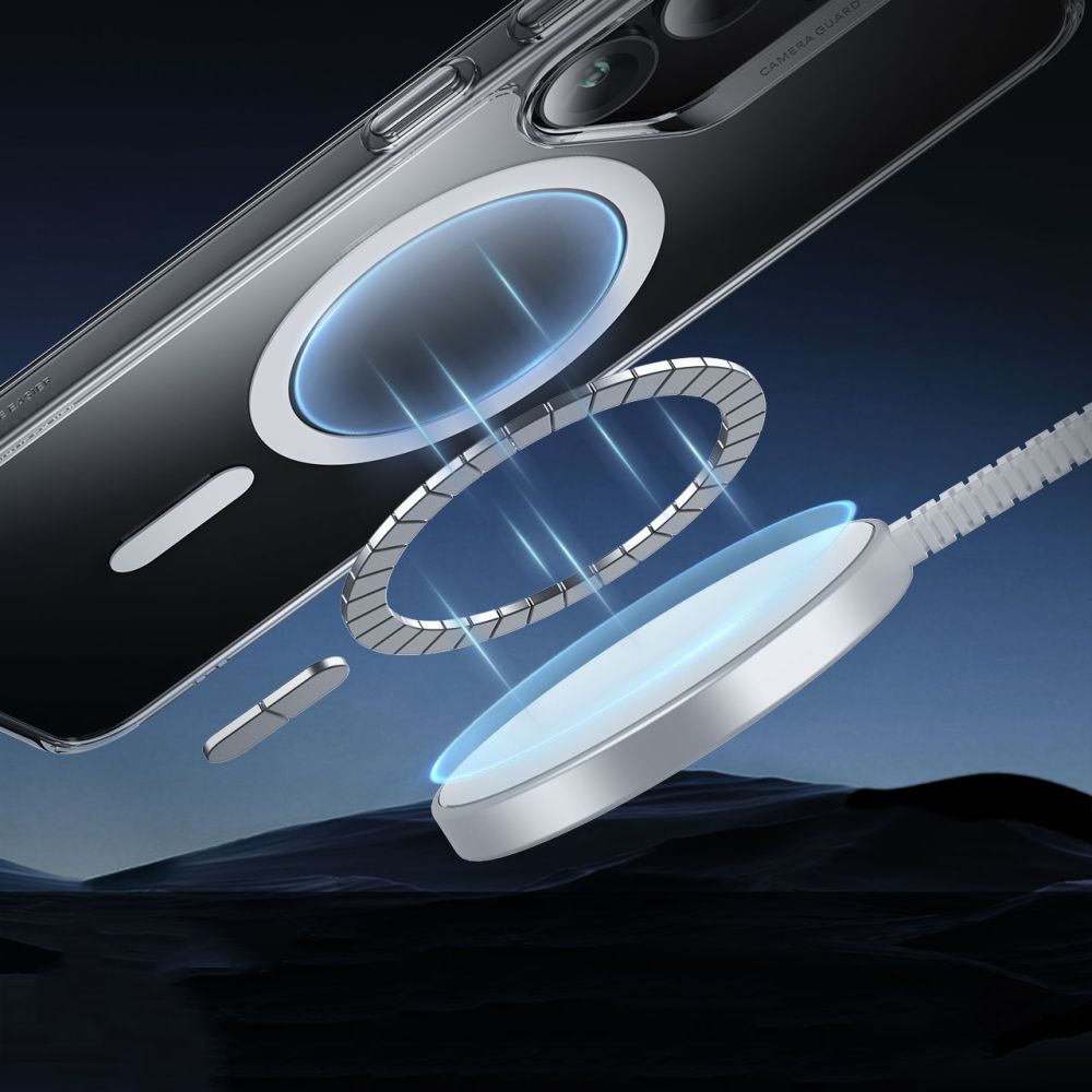 MagSafe hoesje voor Samsung Galaxy S25+ S936, ESR, Classic Hybrid, Transparant