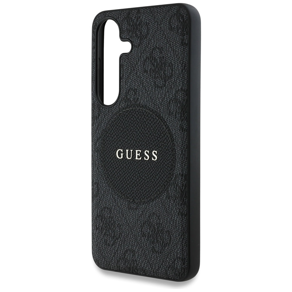 Étui MagSafe pour Samsung Galaxy S25+ S936, Guess, 4G Circle Classic Logo, Noir