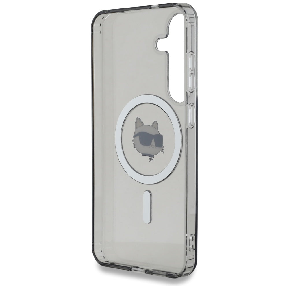 MagSafe hoesje voor Samsung Galaxy S25+ S936, Karl Lagerfeld, IML Choupette's Head, Zwart