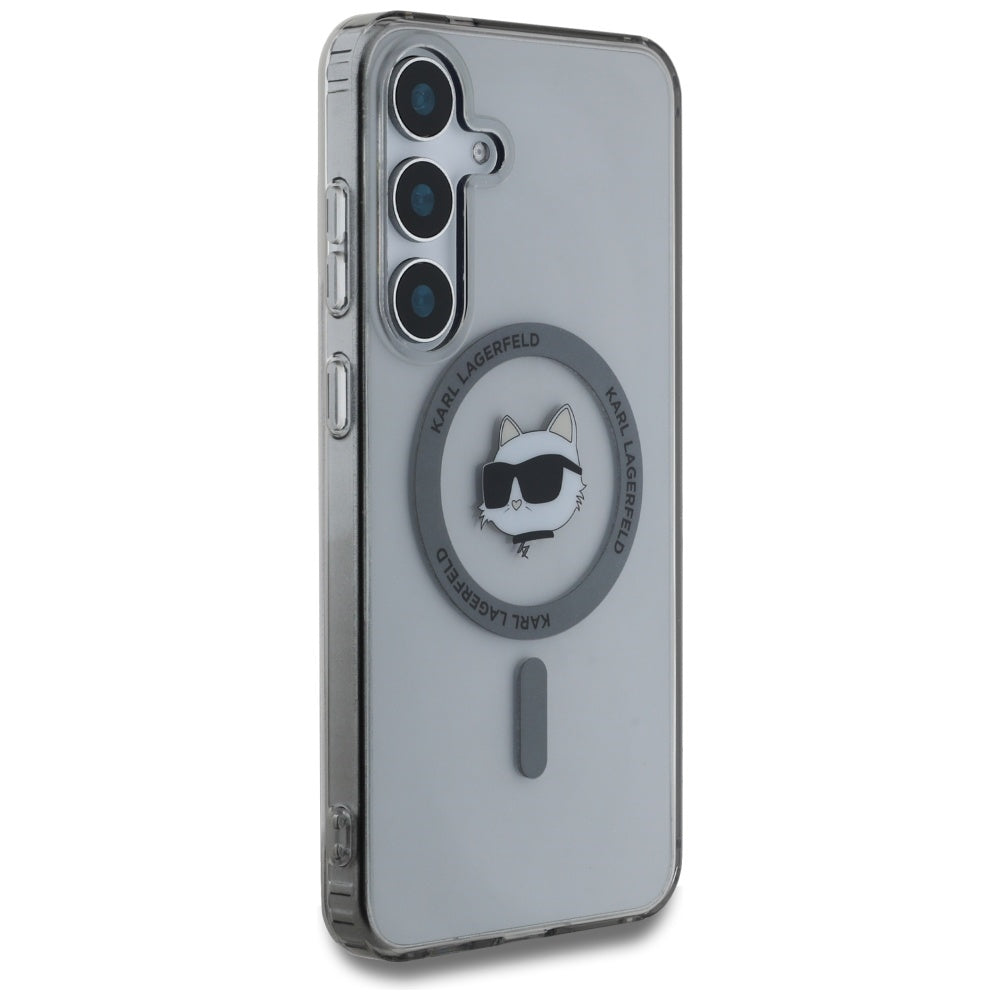 MagSafe hoesje voor Samsung Galaxy S25+ S936, Karl Lagerfeld, IML Choupette's Head, Zwart