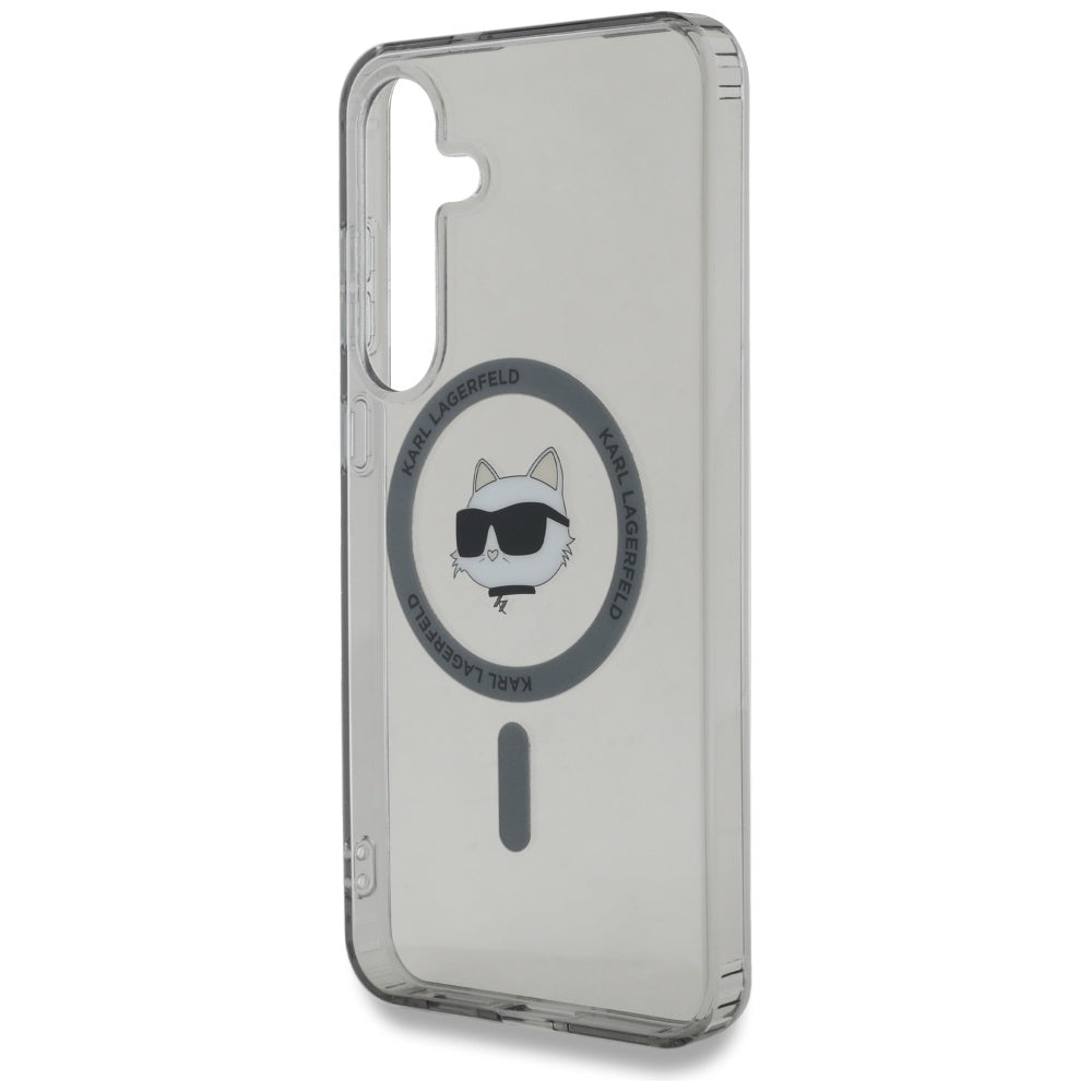 MagSafe hoesje voor Samsung Galaxy S25+ S936, Karl Lagerfeld, IML Choupette's Head, Zwart