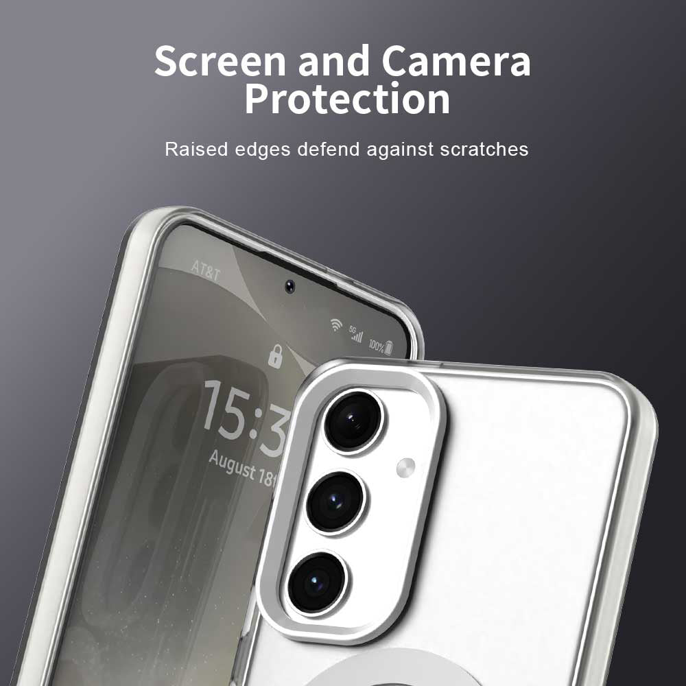 Coque MagSafe pour Samsung Galaxy S25+ S936 / S24+ S926, Techsuit, CandyCase, Blanche