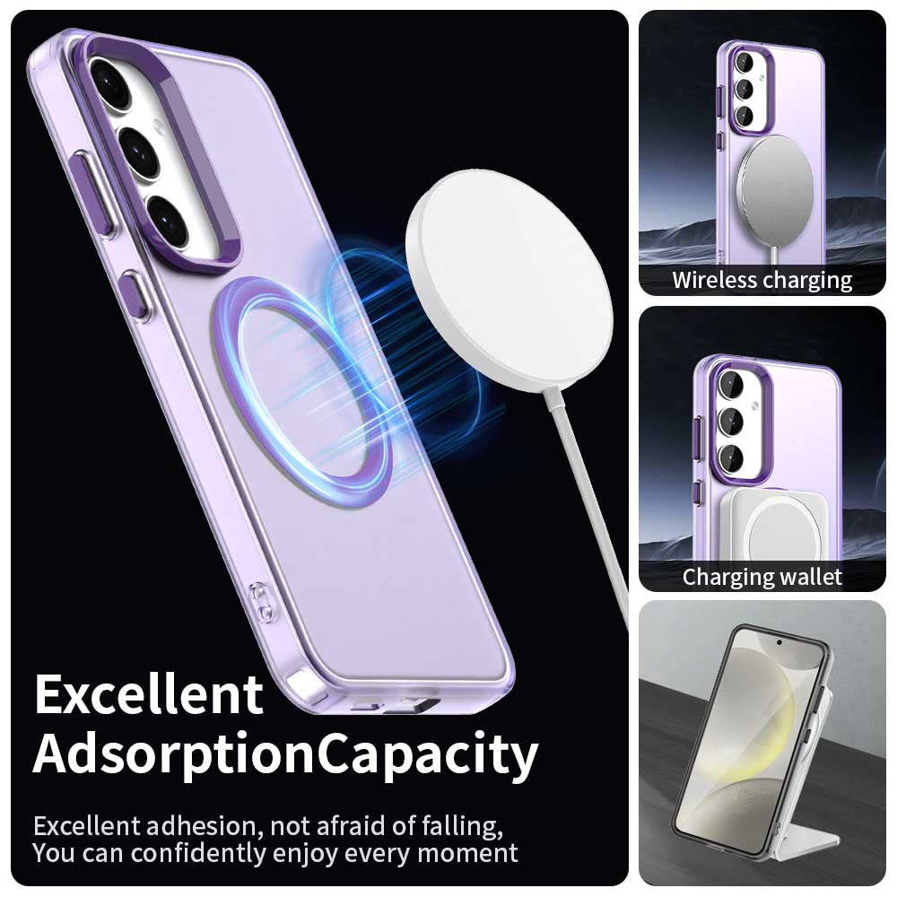 Coque MagSafe pour Samsung Galaxy S25+ S936 / S24+ S926, Techsuit, CandyCase, Violet