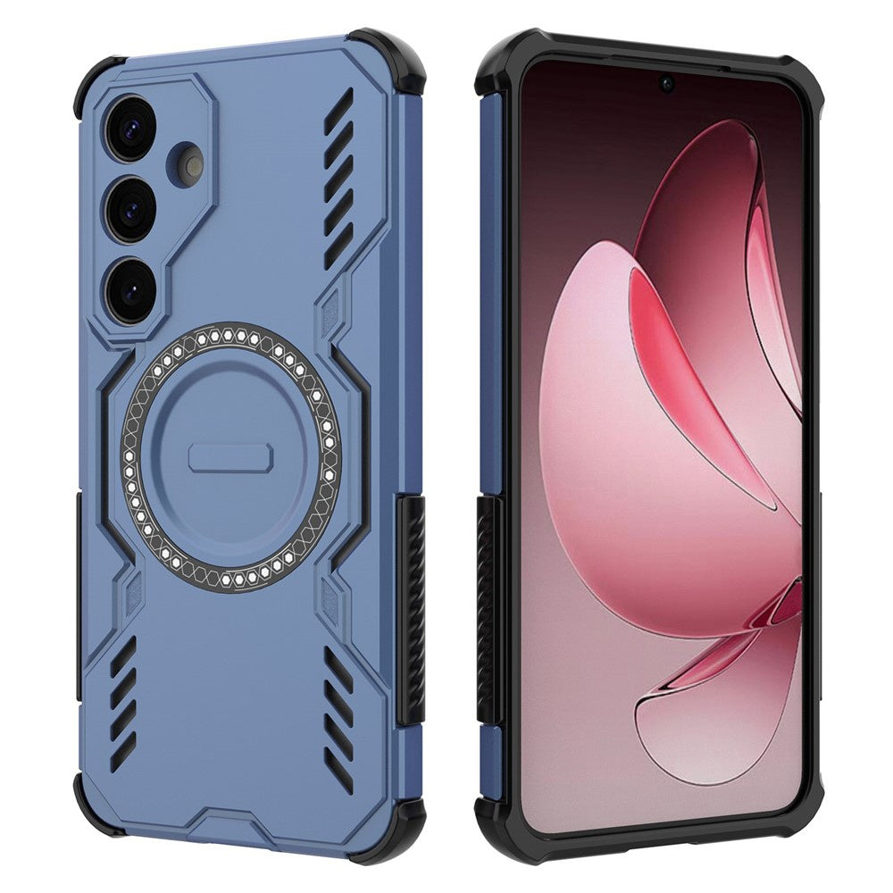 Coque MagSafe pour Samsung Galaxy S25+ S936, Techsuit, ArmorMag, Bleue