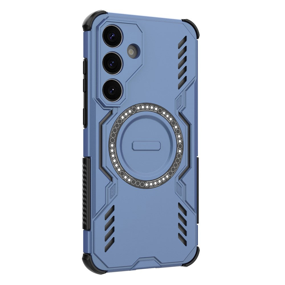 Coque MagSafe pour Samsung Galaxy S25+ S936, Techsuit, ArmorMag, Bleue