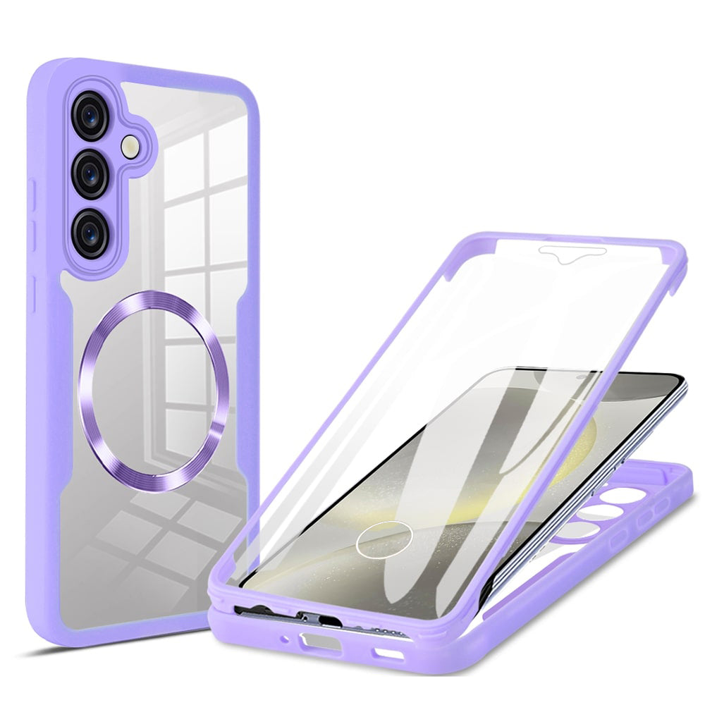 Coque MagSafe pour Samsung Galaxy S25+ S936, Techsuit, ColorVerse 360, Violet
