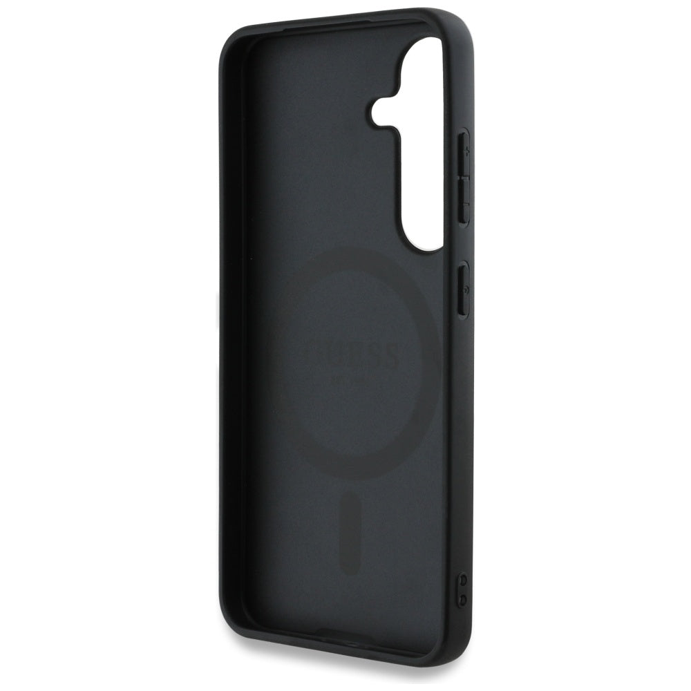 MagSafe hoesje voor Samsung Galaxy S25 S931, Guess, 4G Circle Classic Logo, Blauw