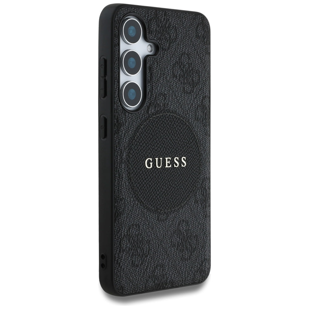 MagSafe hoesje voor Samsung Galaxy S25 S931, Guess, 4G Circle Classic Logo, Zwart
