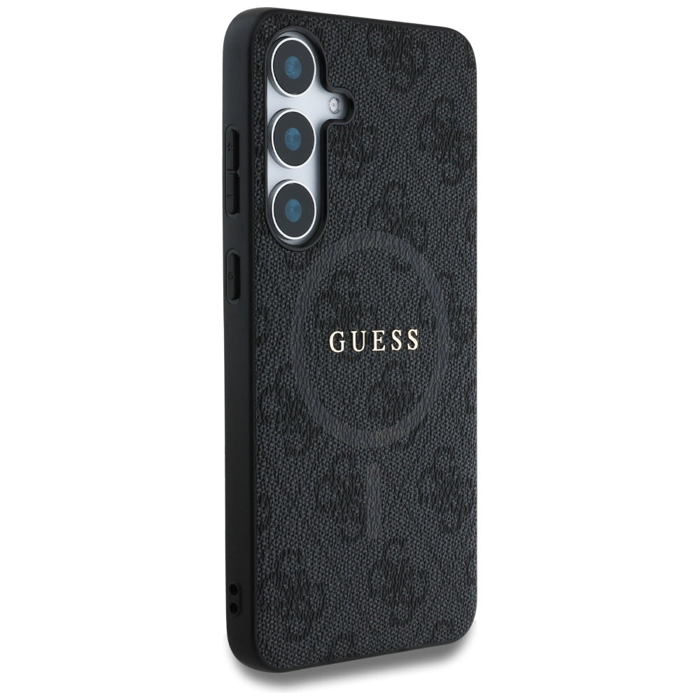 MagSafe hoesje voor Samsung Galaxy S25 S931, Guess, 4G Ring Classic Logo, Zwart