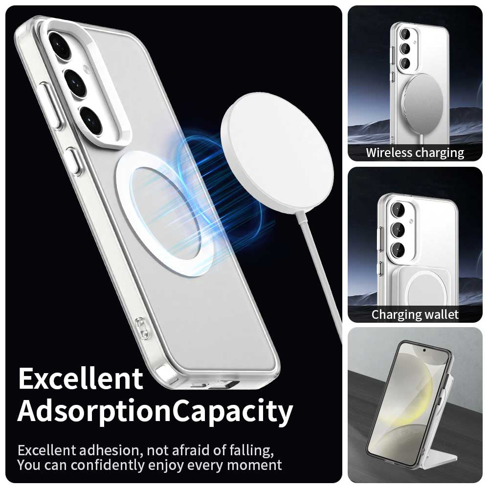 Coque MagSafe pour Samsung Galaxy S25 S931 / S24 S921, Techsuit, CandyCase, Blanche