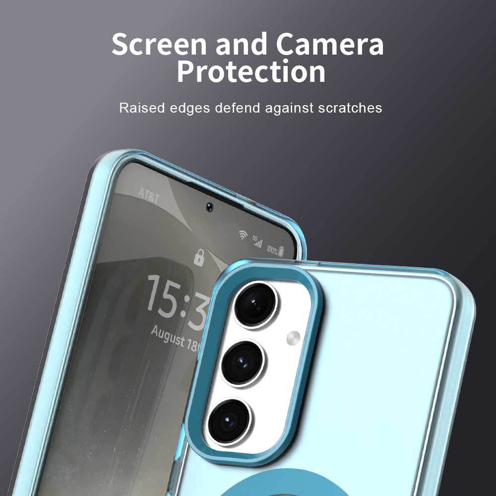 Coque MagSafe pour Samsung Galaxy S25 S931 / S24 S921, Techsuit, CandyCase, Bleue