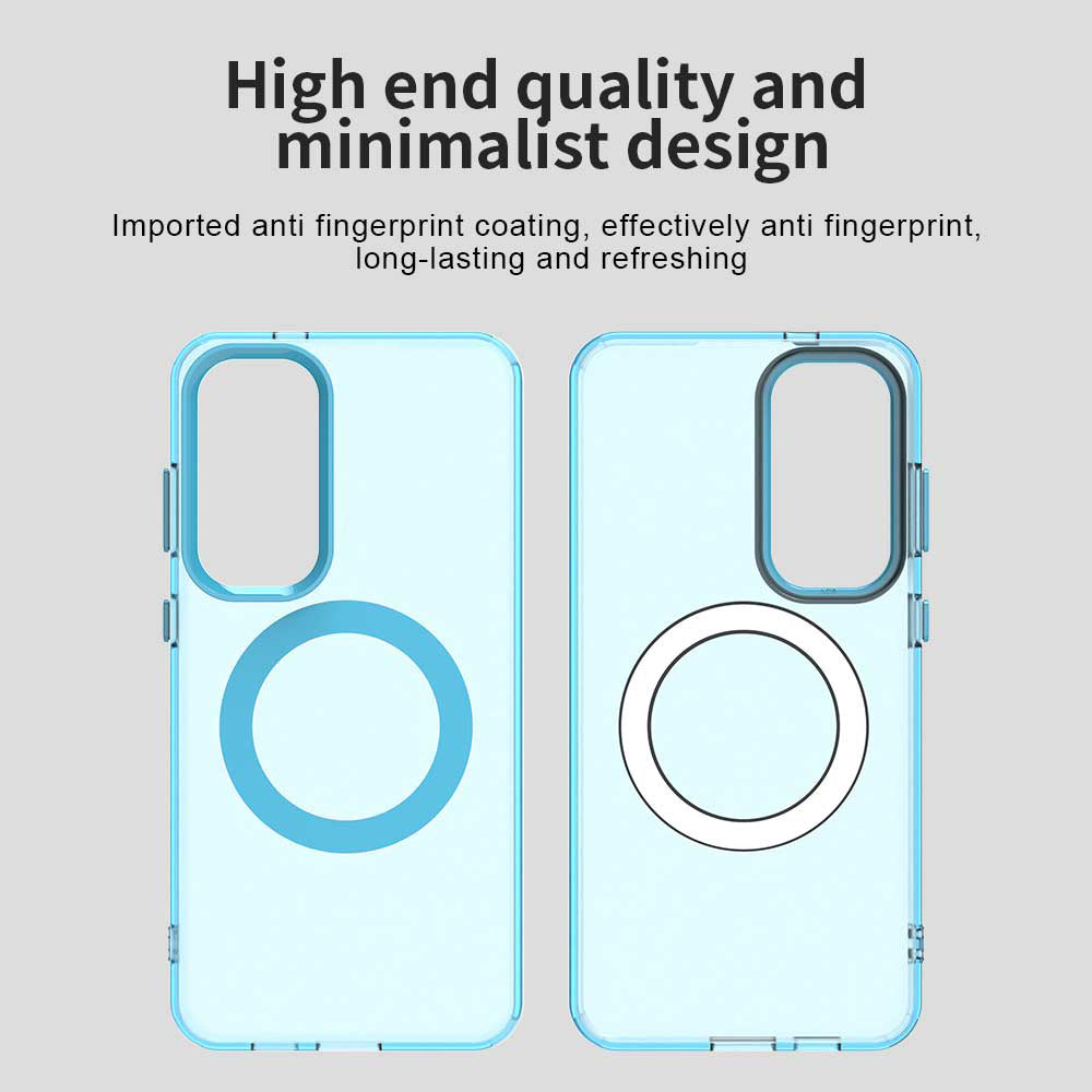 Coque MagSafe pour Samsung Galaxy S25 S931 / S24 S921, Techsuit, CandyCase, Bleue