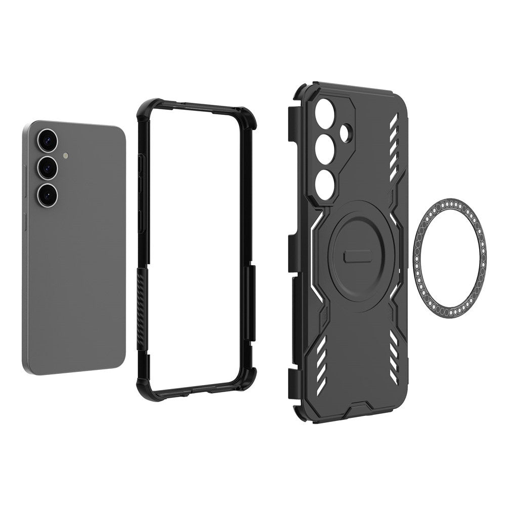 Coque MagSafe pour Samsung Galaxy S25 S931, Techsuit, ArmorMag, Noire