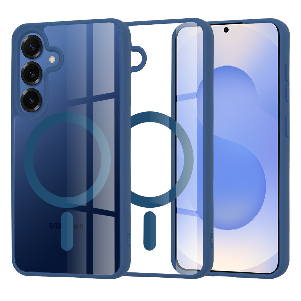 Coque MagSafe pour Samsung Galaxy S25 S931, Techsuit, Pro, Bleue