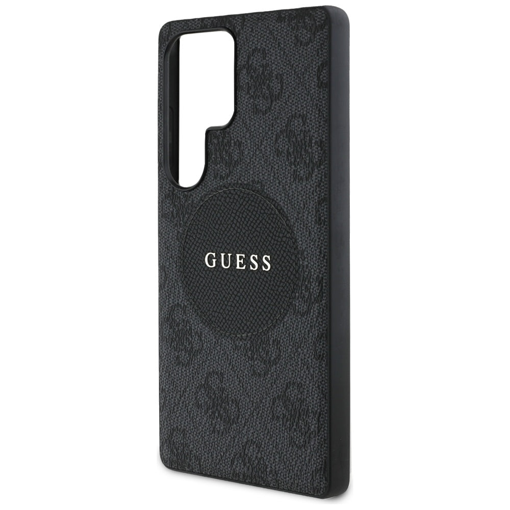 MagSafe Case for Samsung Galaxy S25 Ultra S938, Guess, 4G Circle Classic Logo, Black