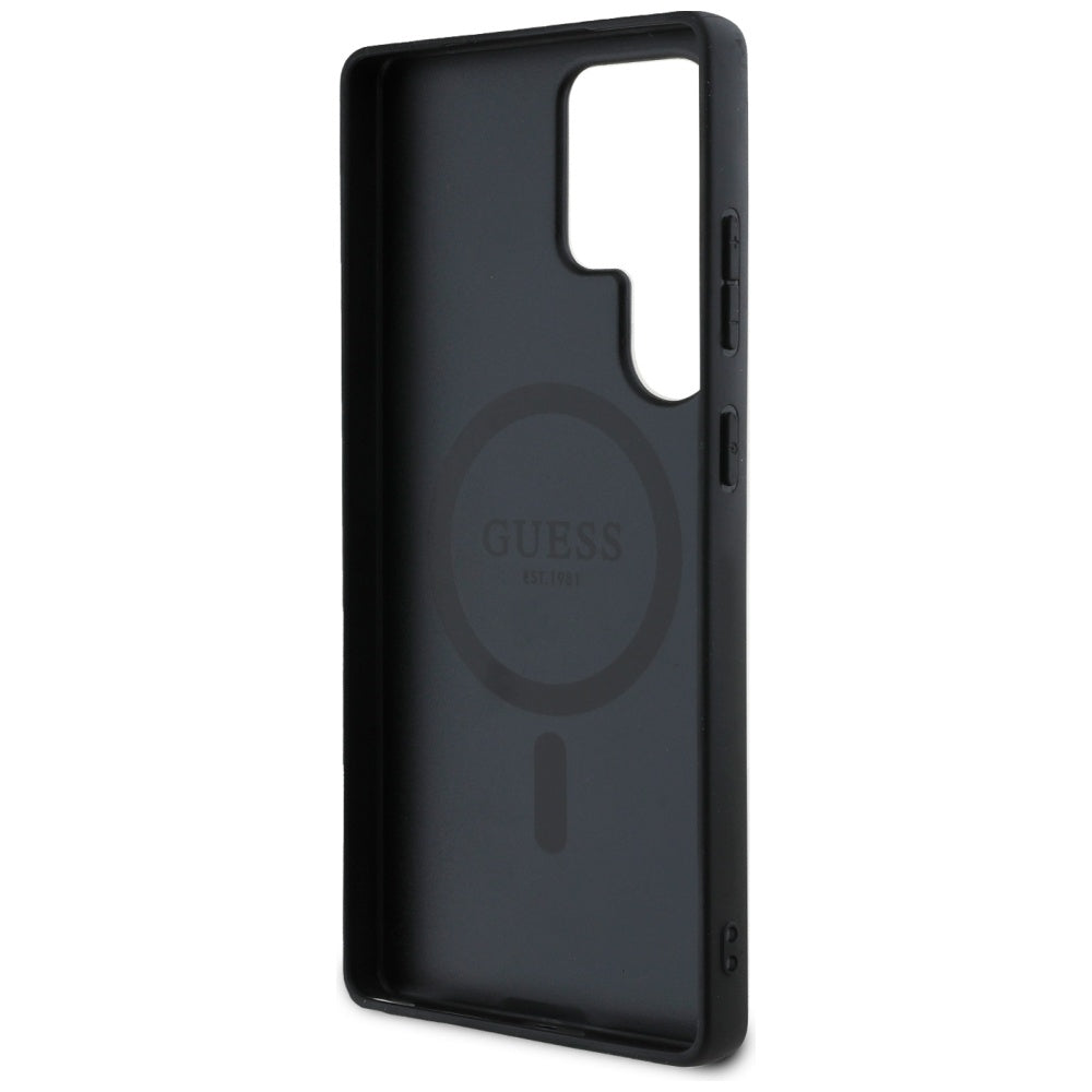 Étui MagSafe pour Samsung Galaxy S25 Ultra S938, Guess, logo classique 4G Circle, Rose