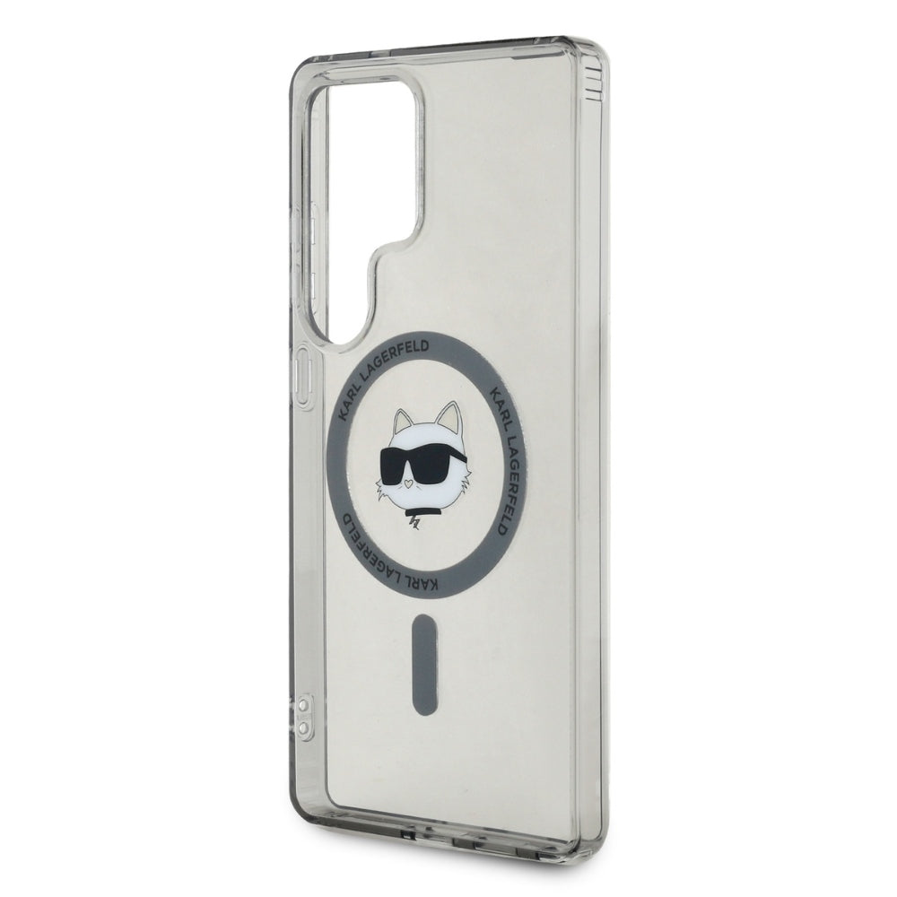 MagSafe Hülle für Samsung Galaxy S25 Ultra S938, Karl Lagerfeld, IML Choupette's Head, Schwarz