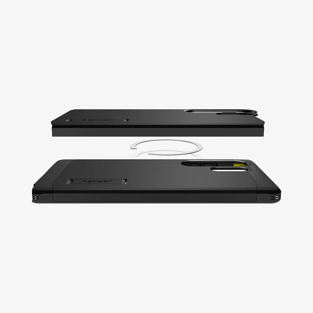 Coque MagSafe pour Samsung Galaxy S25 Ultra S938, Spigen, Tough Armor, Noire ACS08964