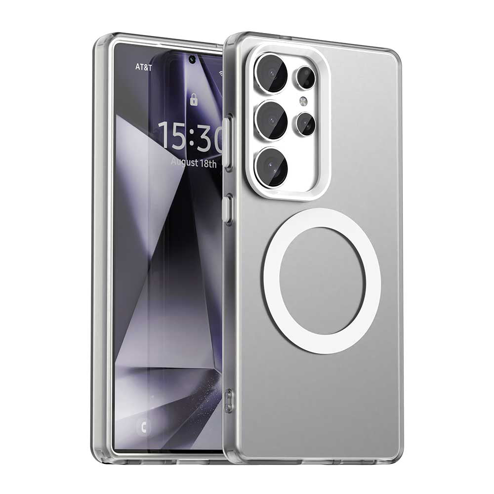 Coque MagSafe pour Samsung Galaxy S25 Ultra S938, Techsuit, CandyCase, Blanche