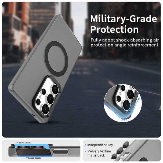 MagSafe-hoesje voor Samsung Galaxy S25 Ultra S938, Techsuit, CandyCase, Zwart
