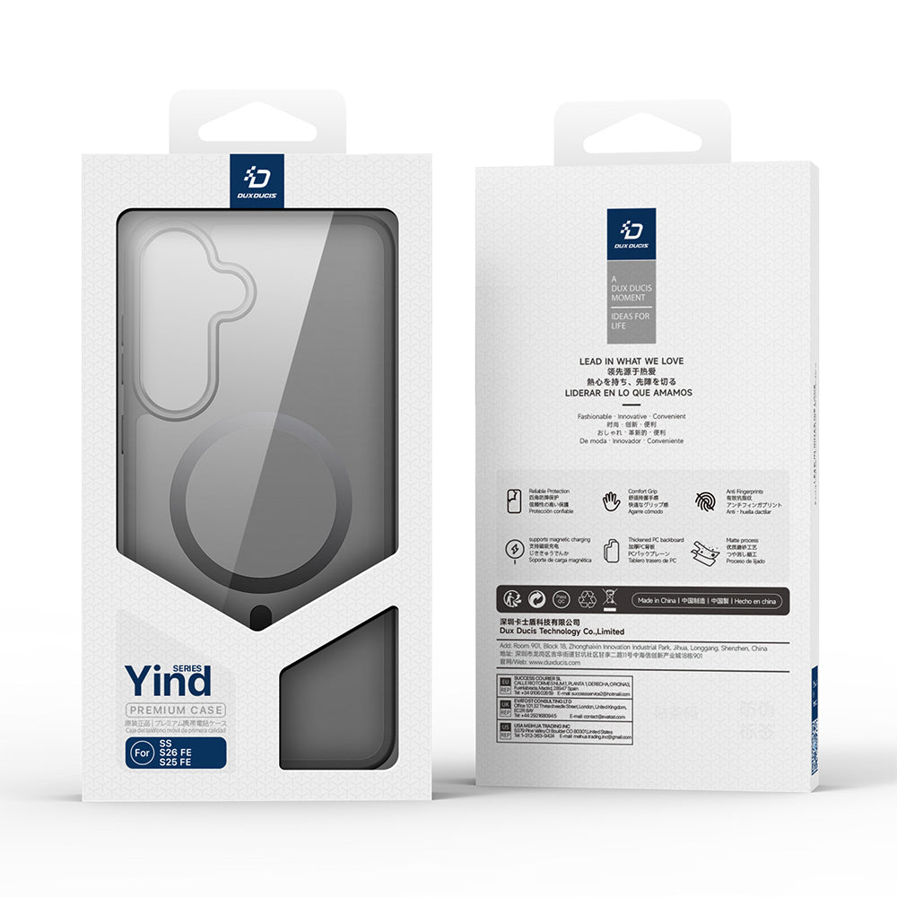 MagSafe-hoesje voor Samsung Galaxy S26 FE S741 / S25 FE, DUX DUCIS, Yind, Zwart
