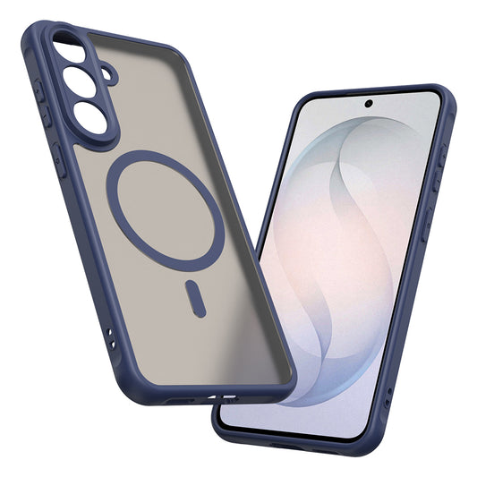 Coque MagSafe pour Samsung Galaxy S26 FE, Techsuit, HaloFrost II, Bleu marine